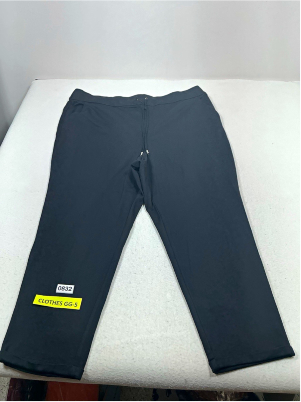 Croft & Barrow Womens Plus 2X Black Straight Leg Pants Mid Rise Stretch Pockets